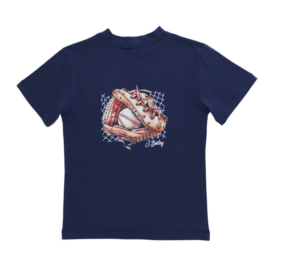 Baseball on Navy Logo Tee