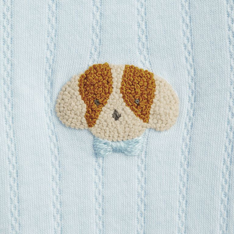 French Knot Puppy Sleeper/Footie