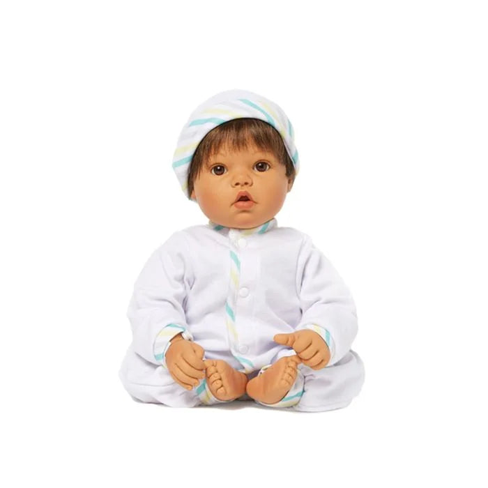 Newborn Nursery Doll -med skin, brown hair & eyes