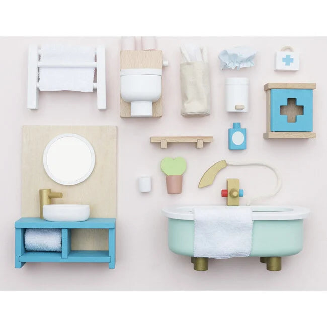 Wooden Doll House Bathroom