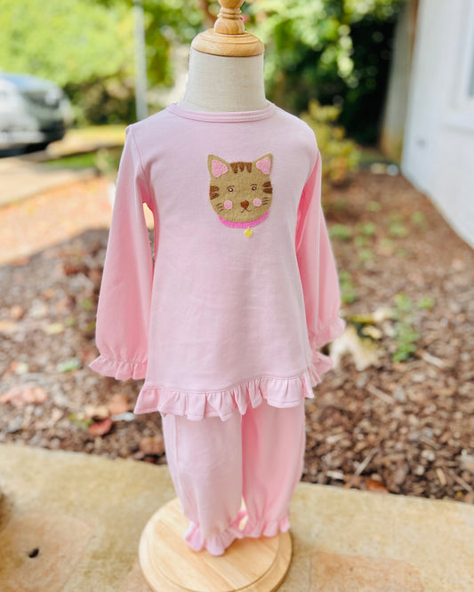Luigi Cat Pink Pants Set
