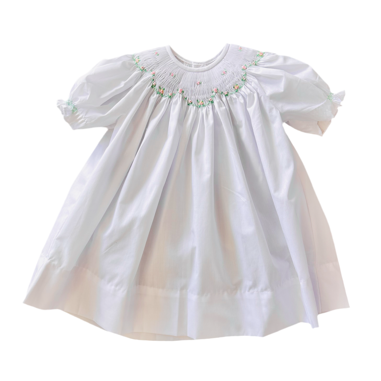 Lindsey’s White Smocked Bishop Dress