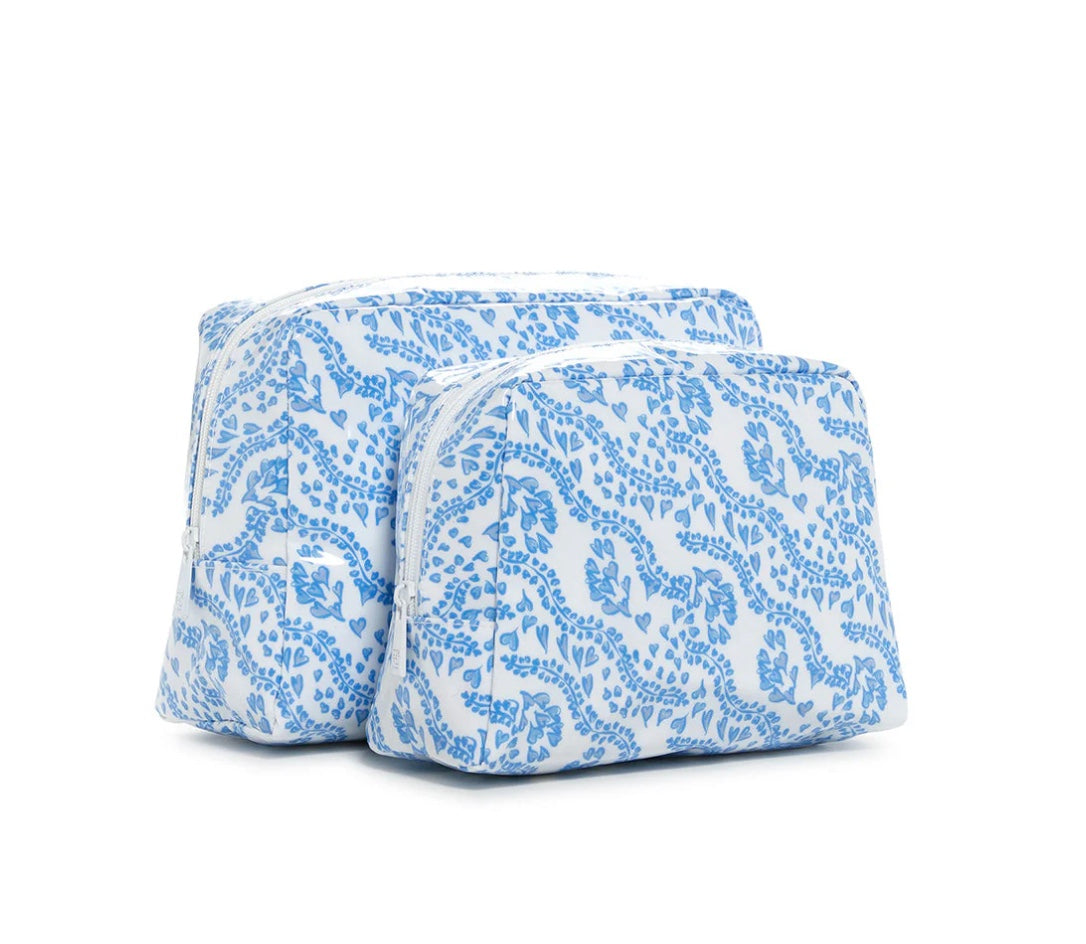 Luxe Gloss Wash Bag Large -All Heart Blue