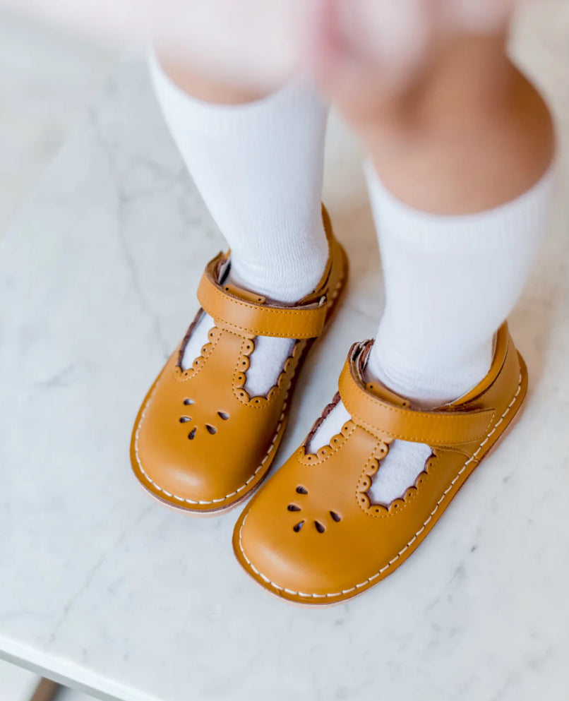 Angie T-Strap Shoe- Mustard