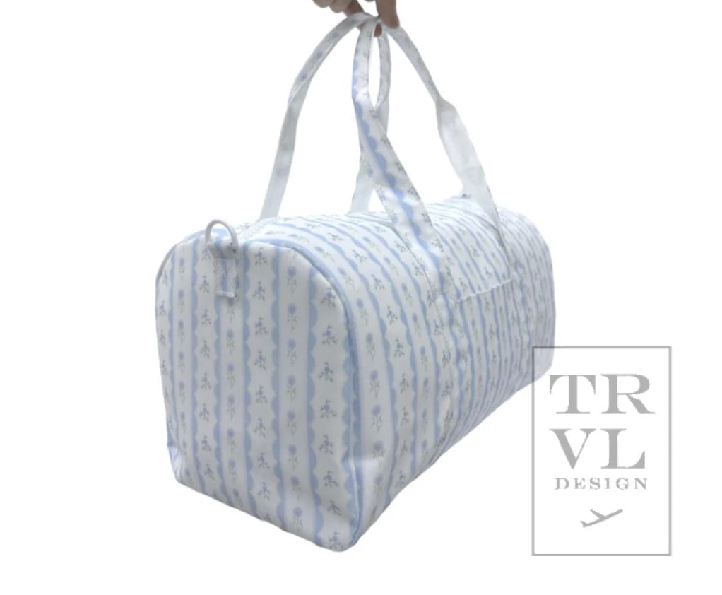 TRVL Blue Floral Stripe Weekender