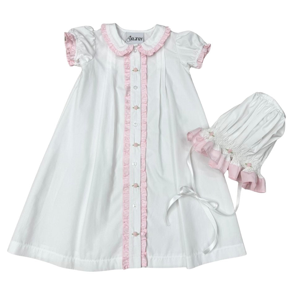 Emmie’s White Double Ruffle Gown
