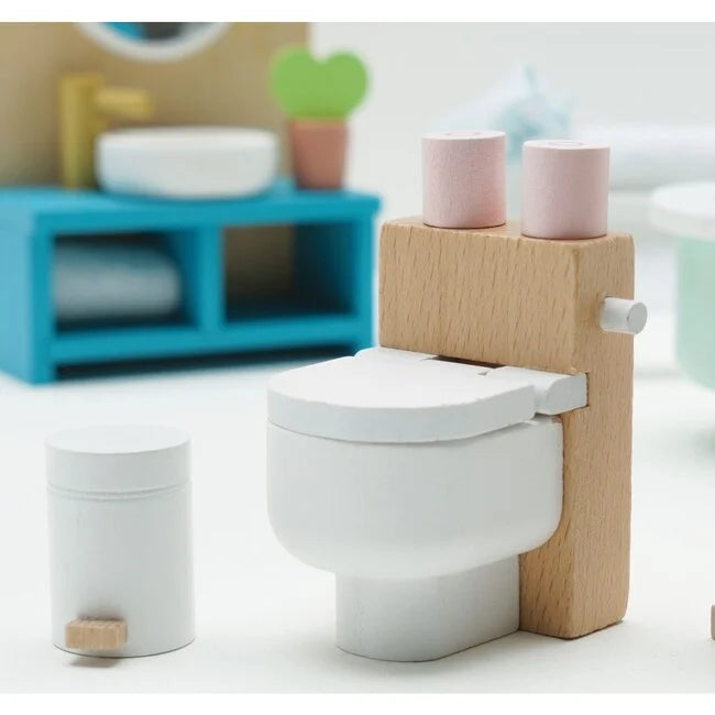 Wooden Doll House Bathroom