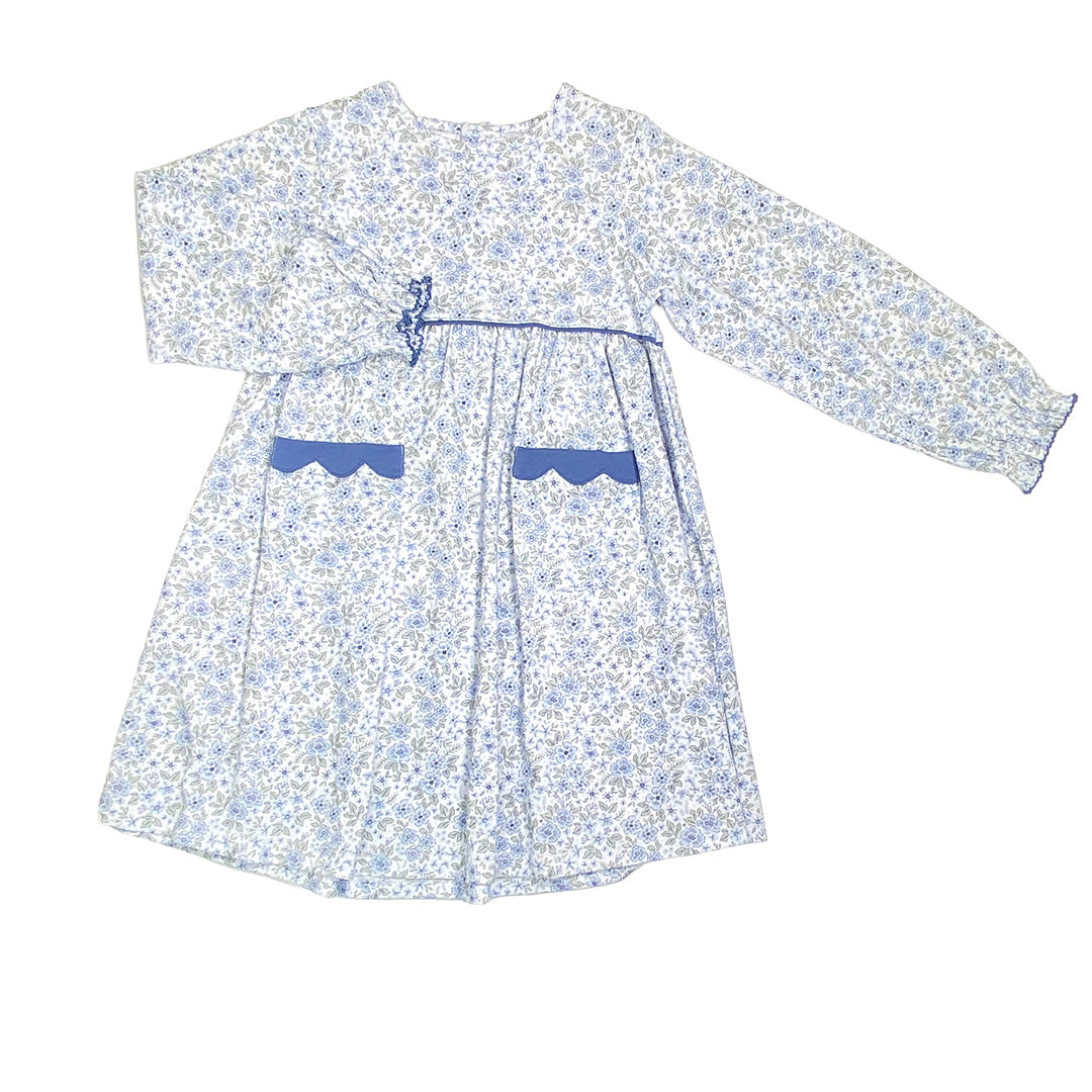 Ditsy Blue Floral Dress