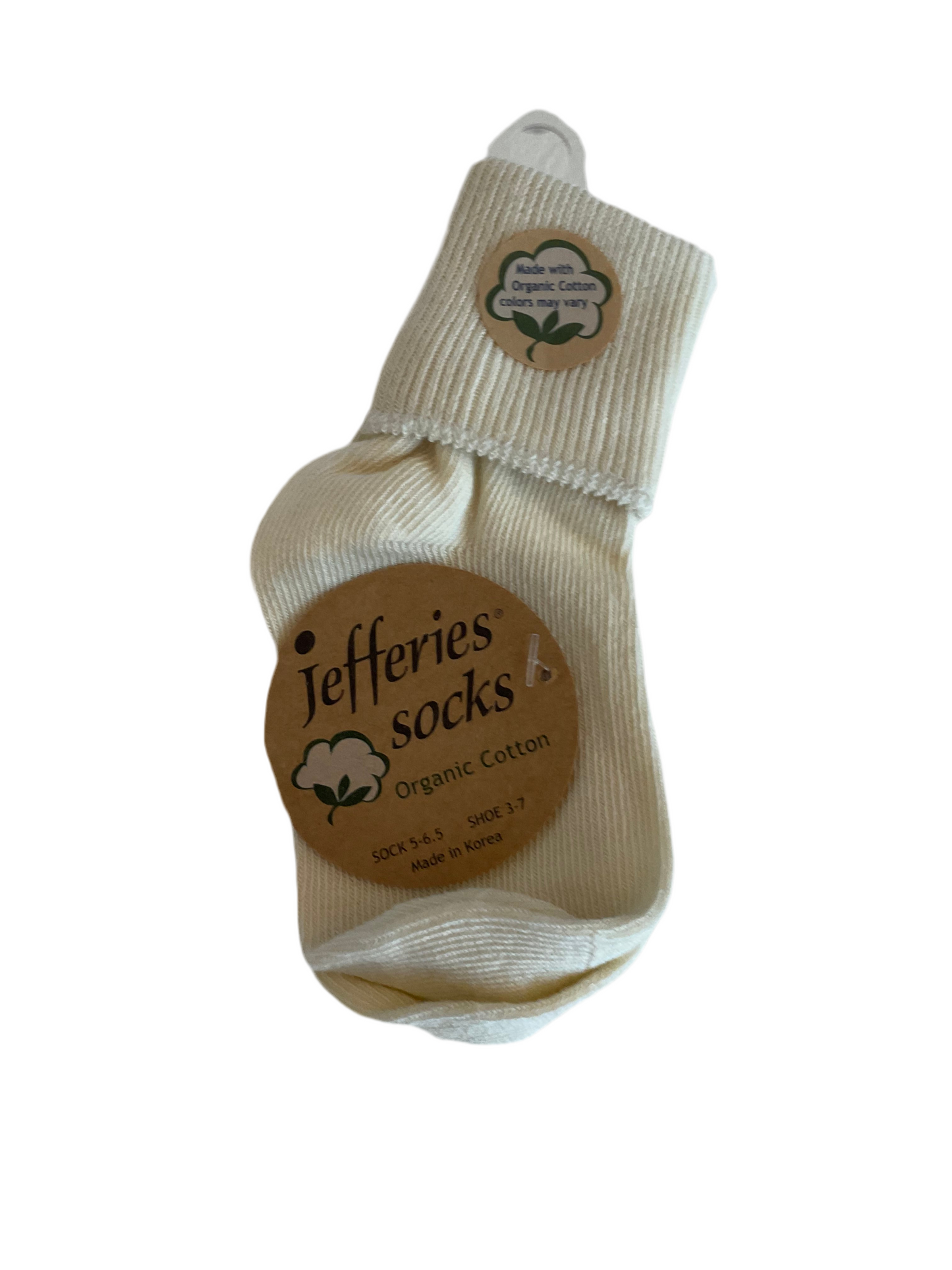 Jefferies Natural Smooth Toe Organic Cotton Sock 1 Pair 2290