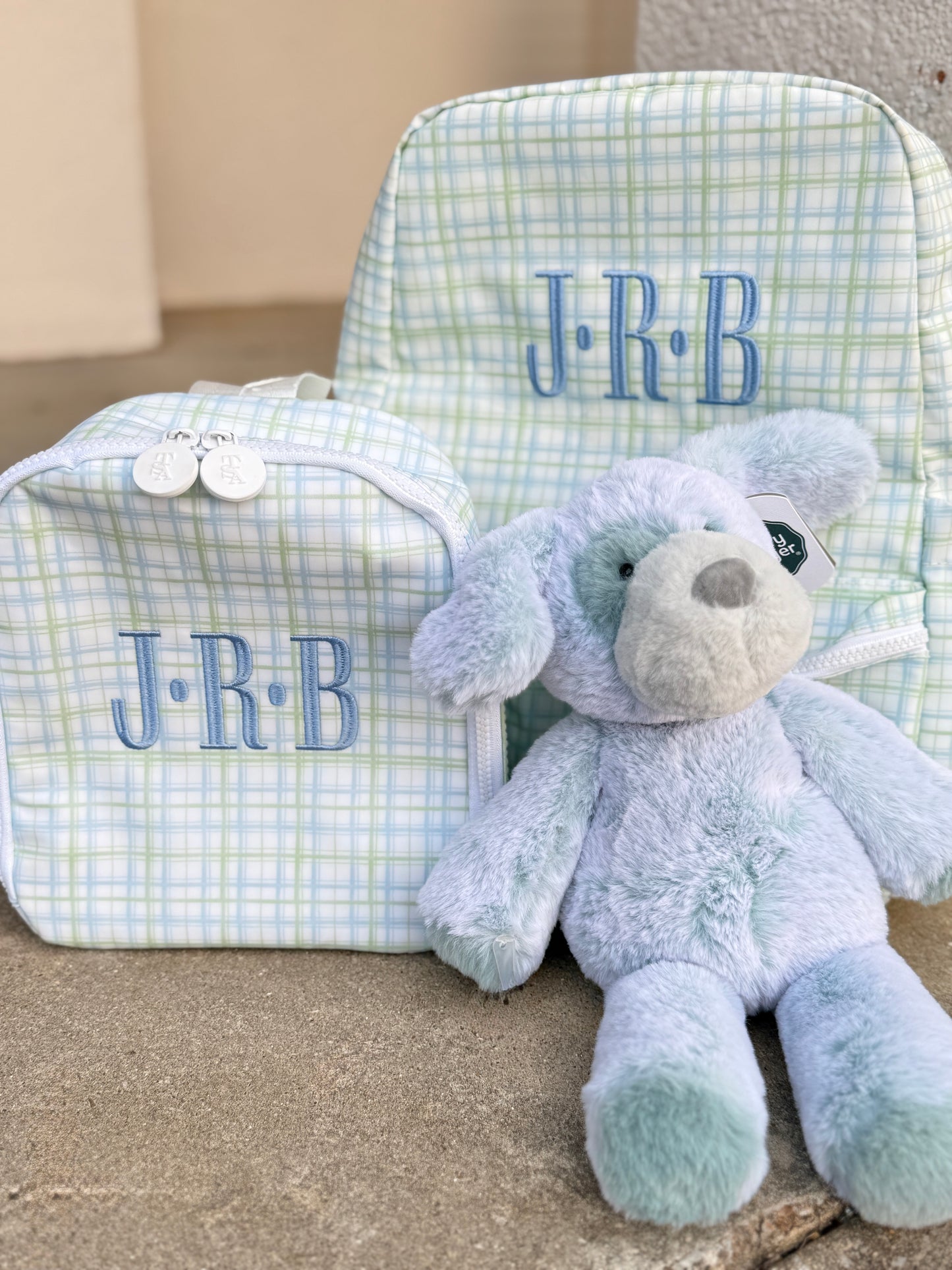 TRVL Plaid Backpack - Green