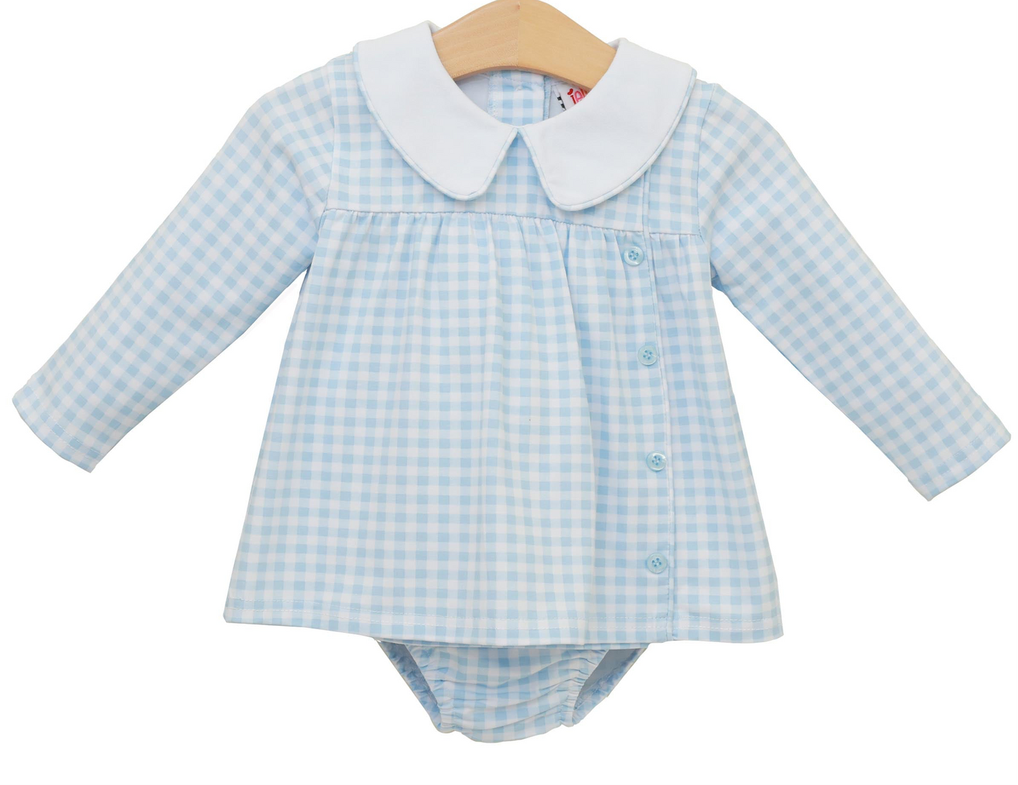Liam Blue Gingham Diaper Cover