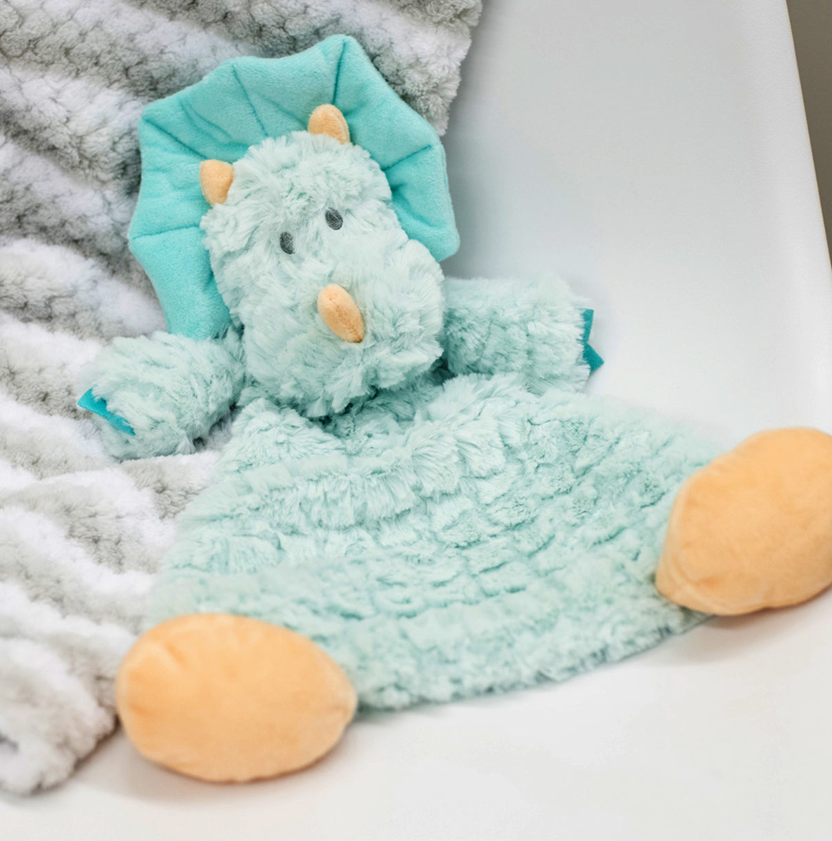 Darcy Dinosaur Rattle Blankie