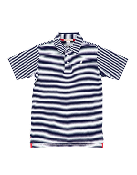 Prim & Proper Navy Polo Stripe #2519