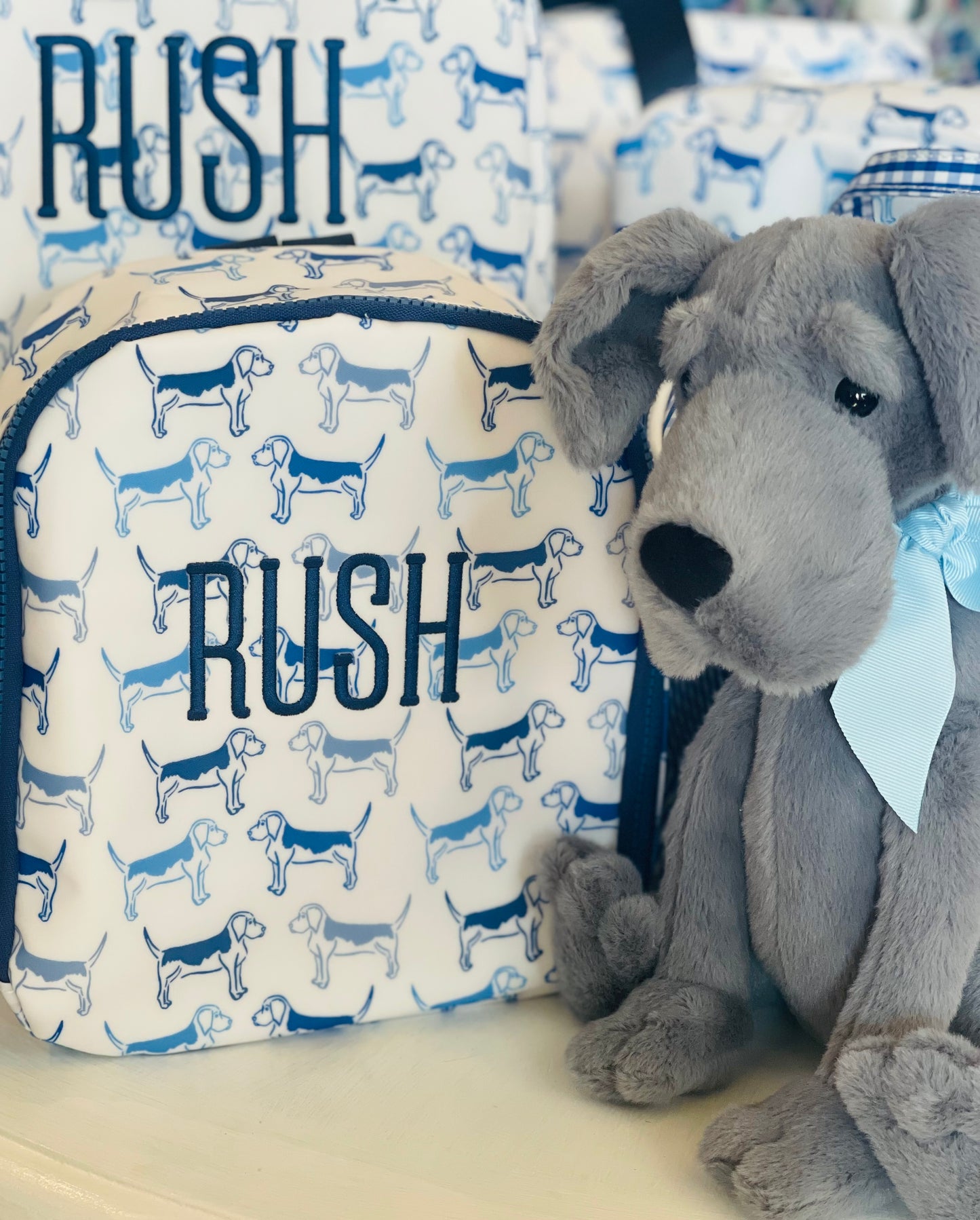 TRVL Blue Puppy Love Lunchbox