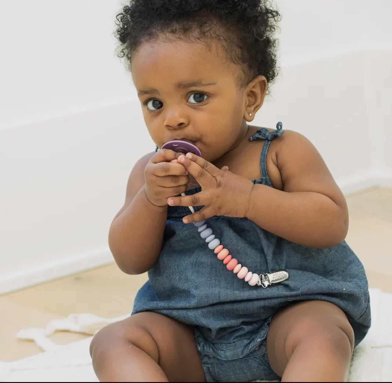 Multi Color Pacifier Clip Pastel