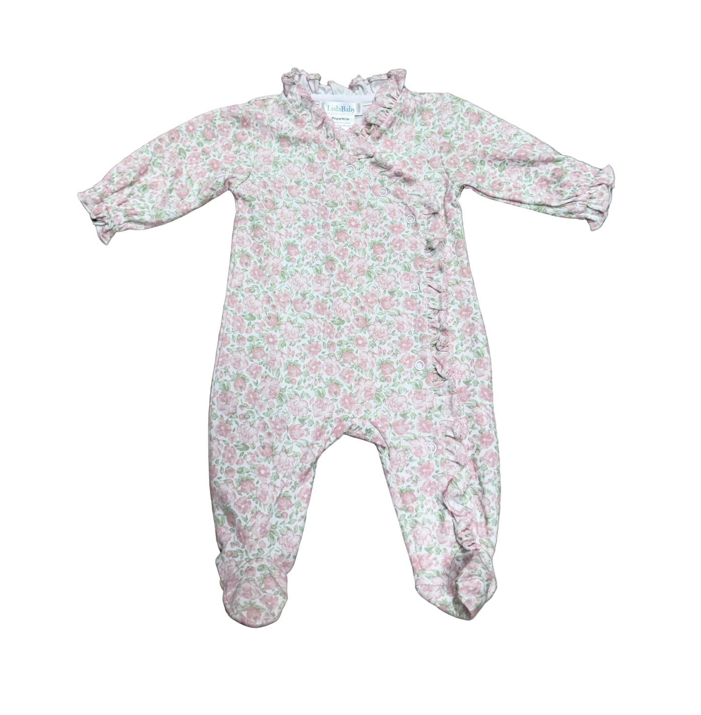 Elegant Pink Floral Footie