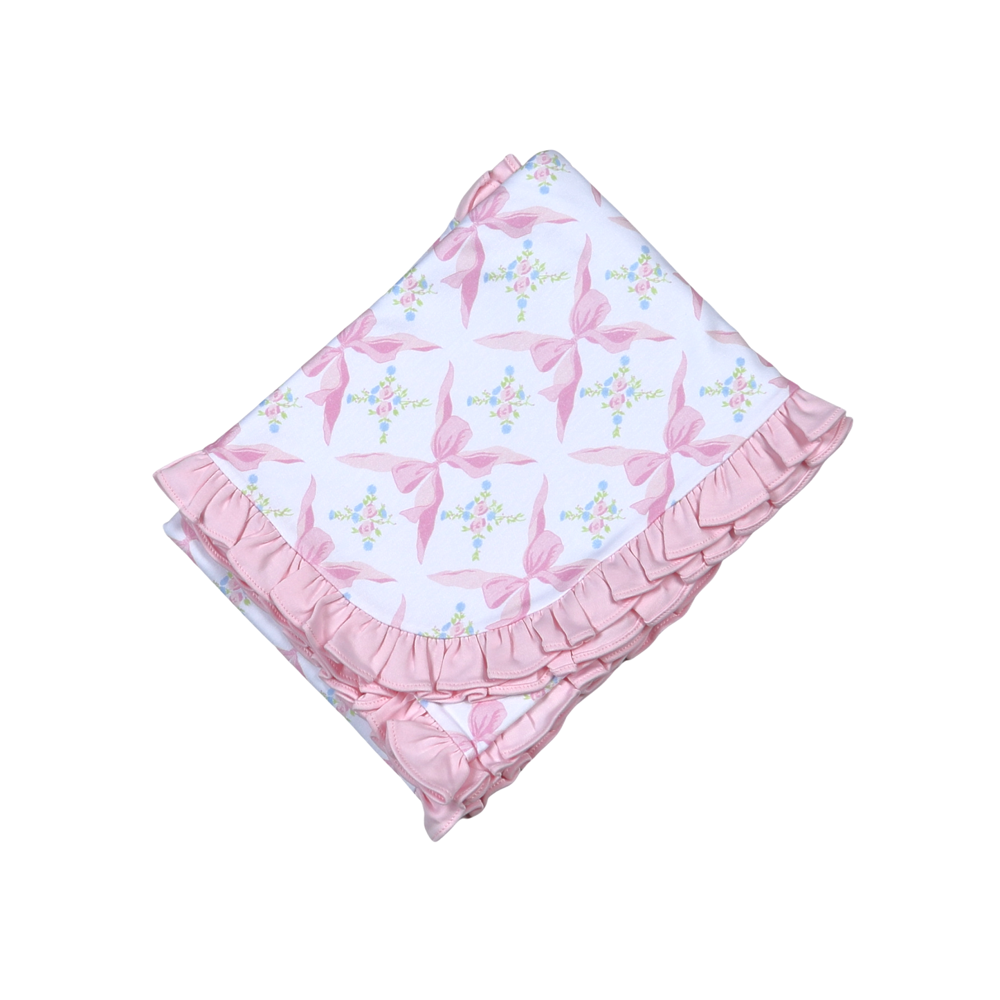 Elle's Ruffled Bow Blanket