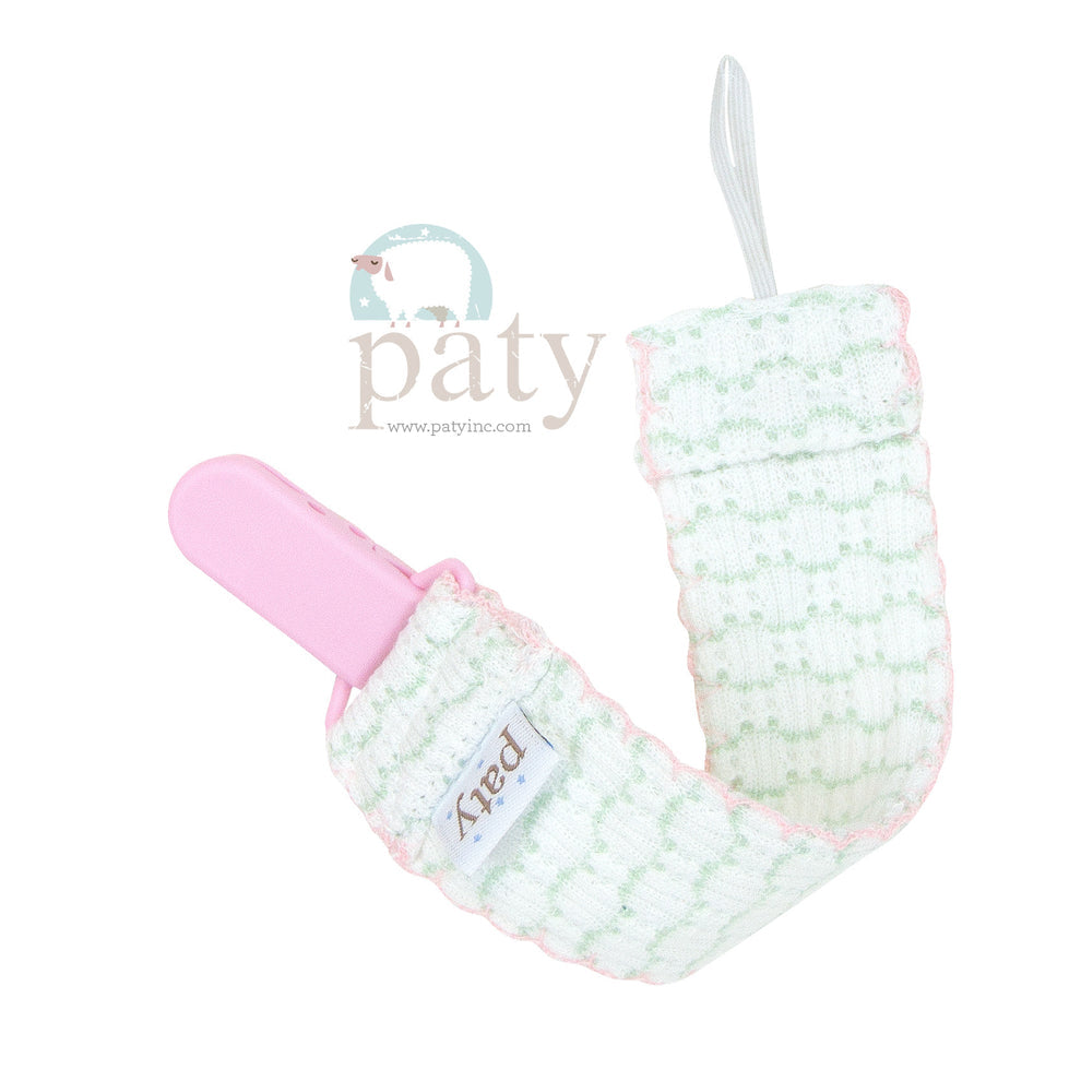 Paty Pacifier Clip Mint/Pink