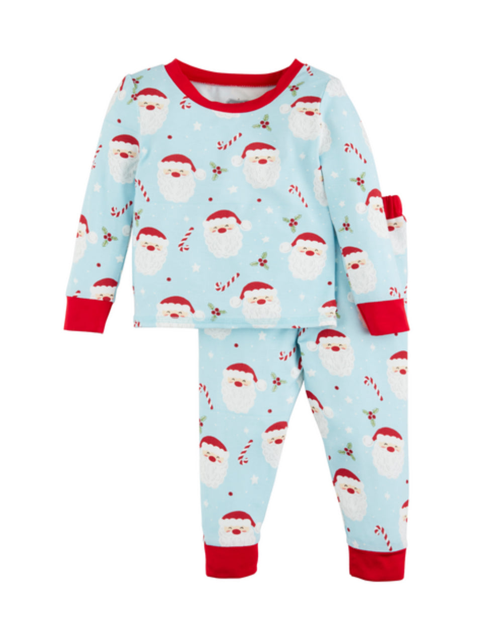 Jolly Santa Blue Pajamas