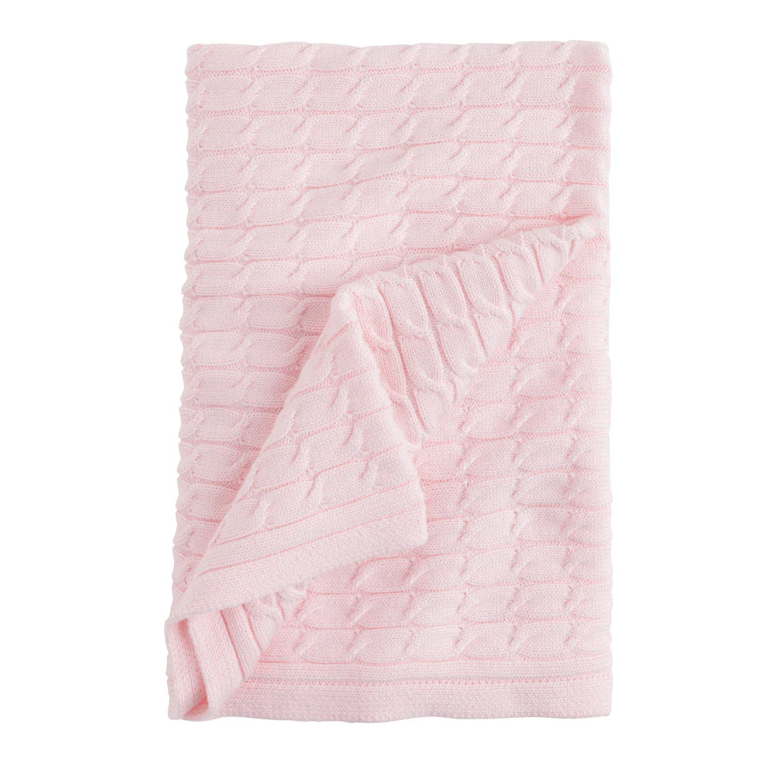 Cable Knit Blanket - Pink