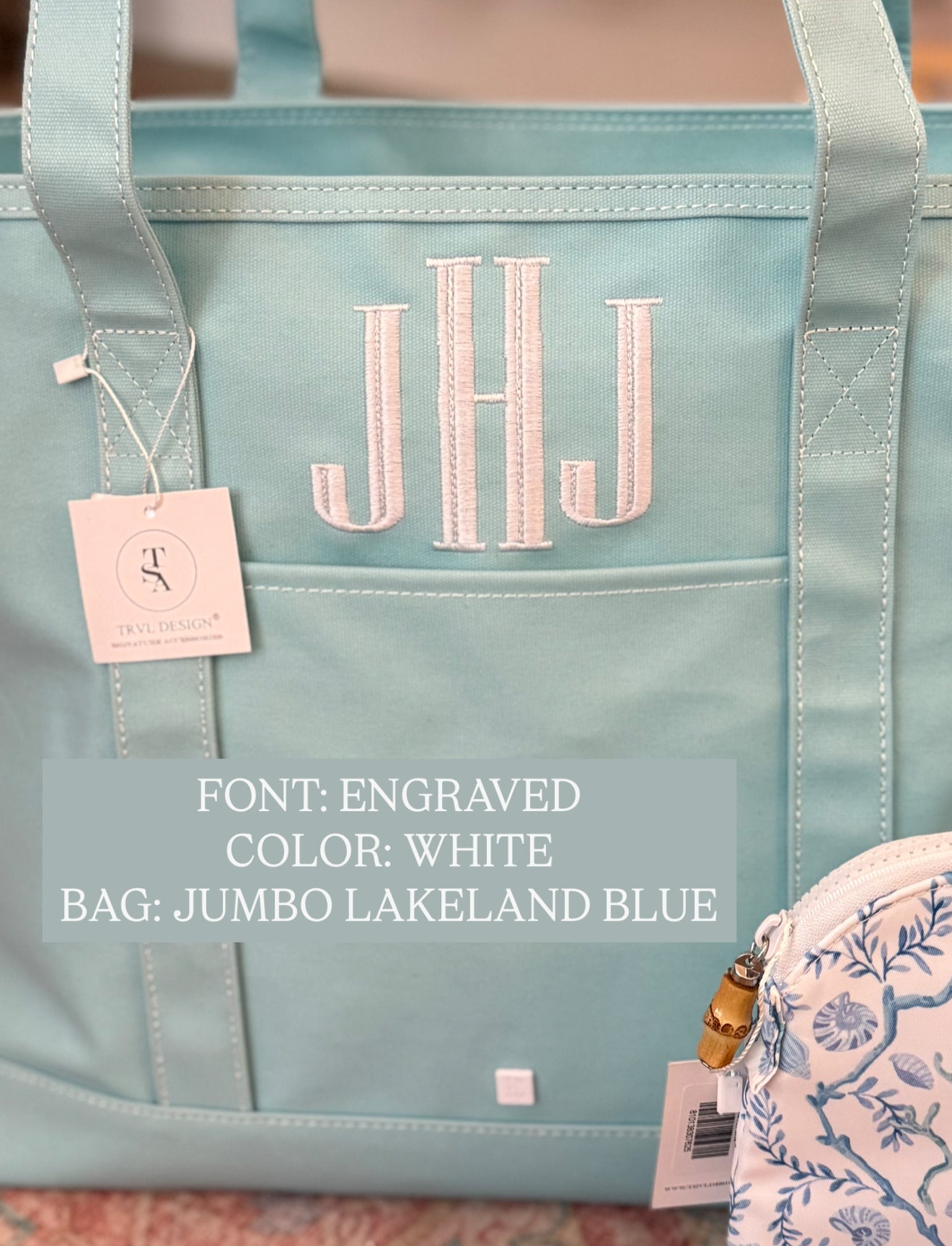 Canvas Medium Tote - Lakeland Blue