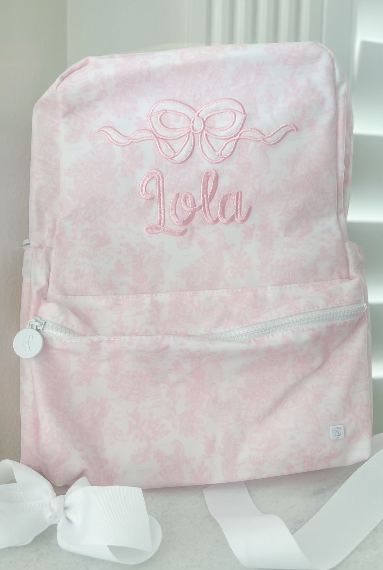 TRVL Bunny Toile BackPack - Pink