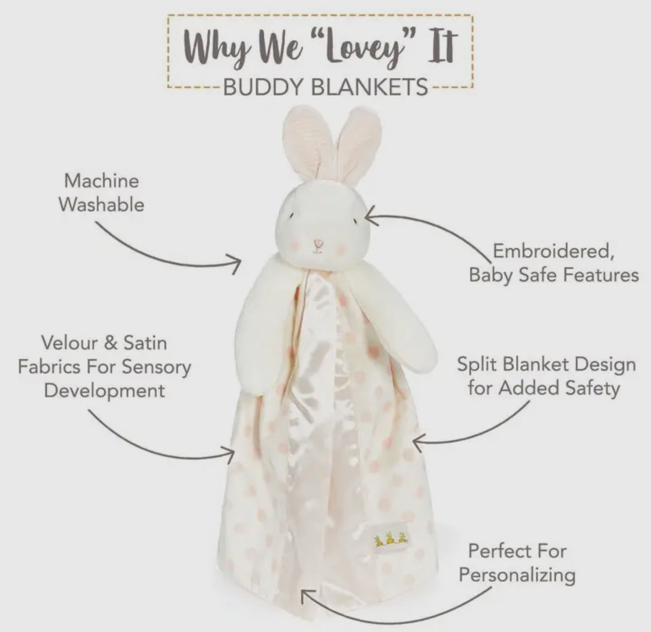 Blossom Bunny Dot Buddy Blanket