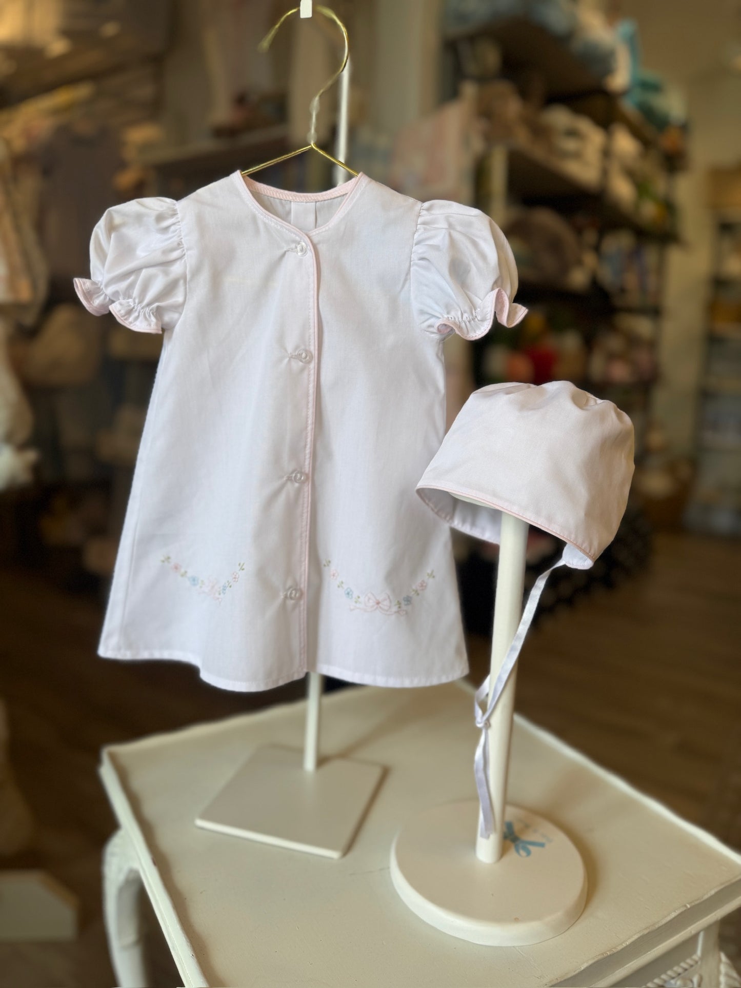 Tiny Bow Daygown and Hat