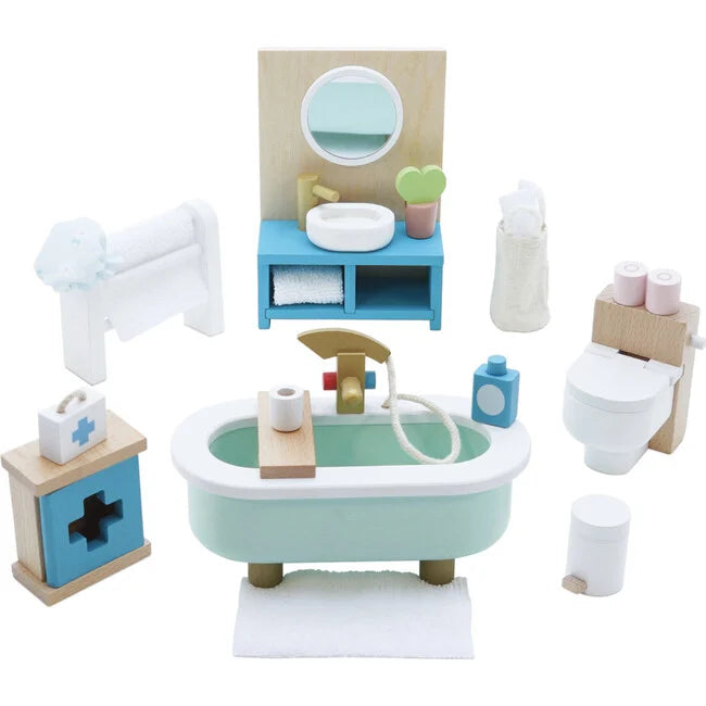 Wooden Doll House Bathroom