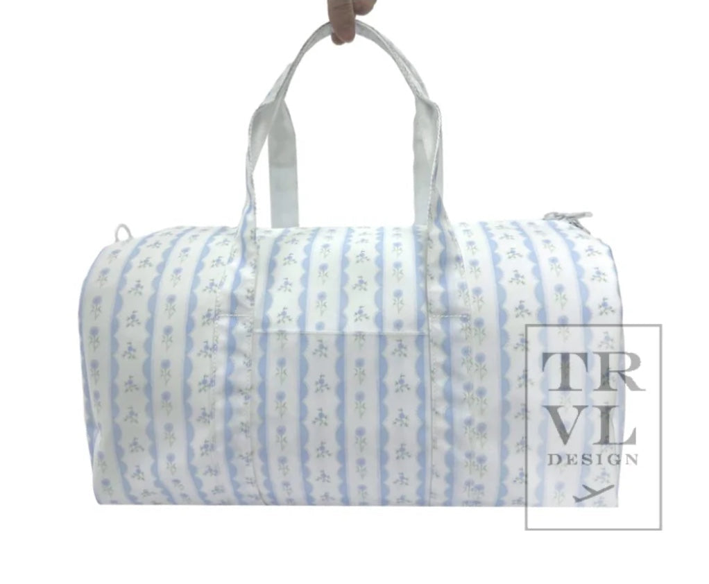 TRVL Blue Floral Stripe Weekender