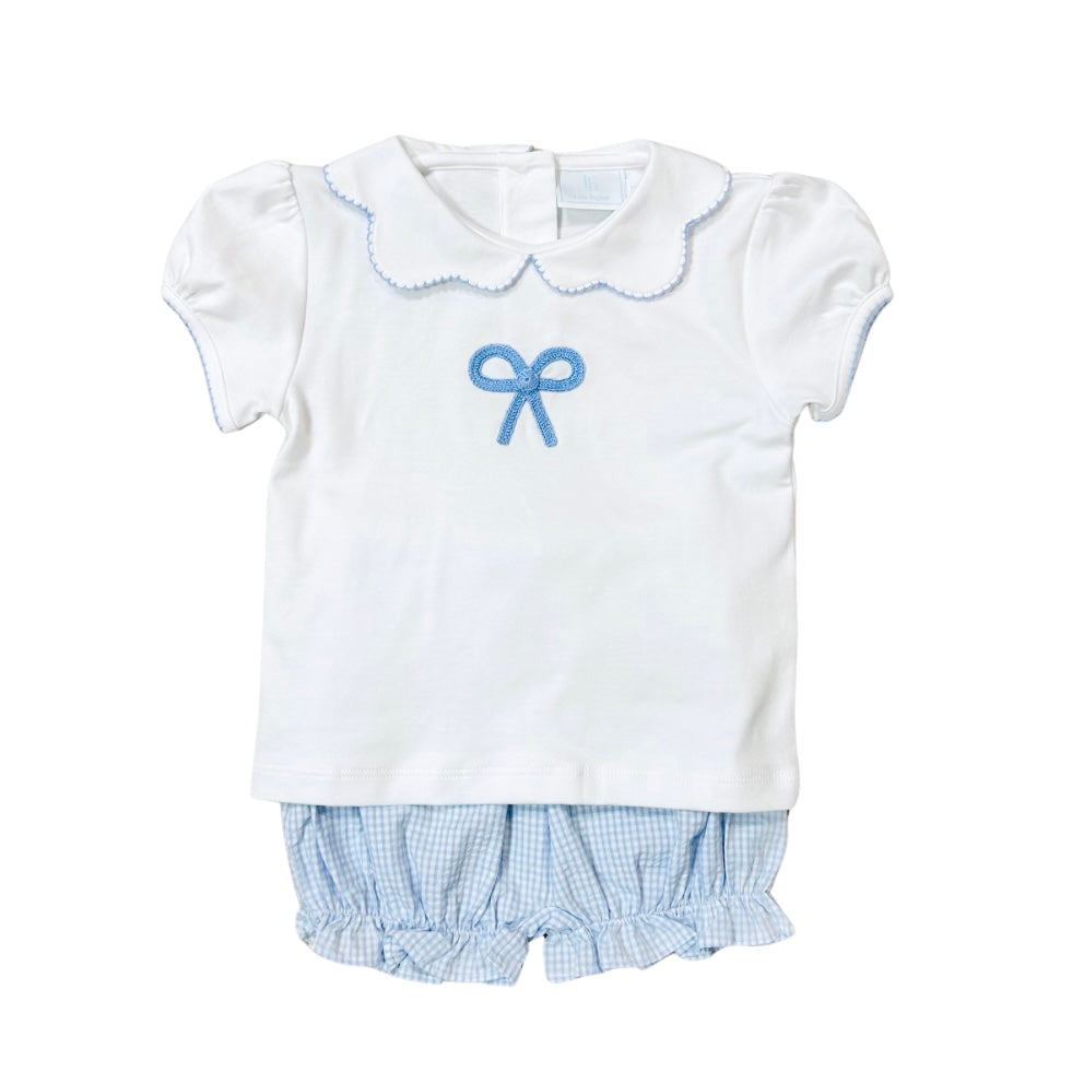 Lottie Blue Bow Bloomer Set