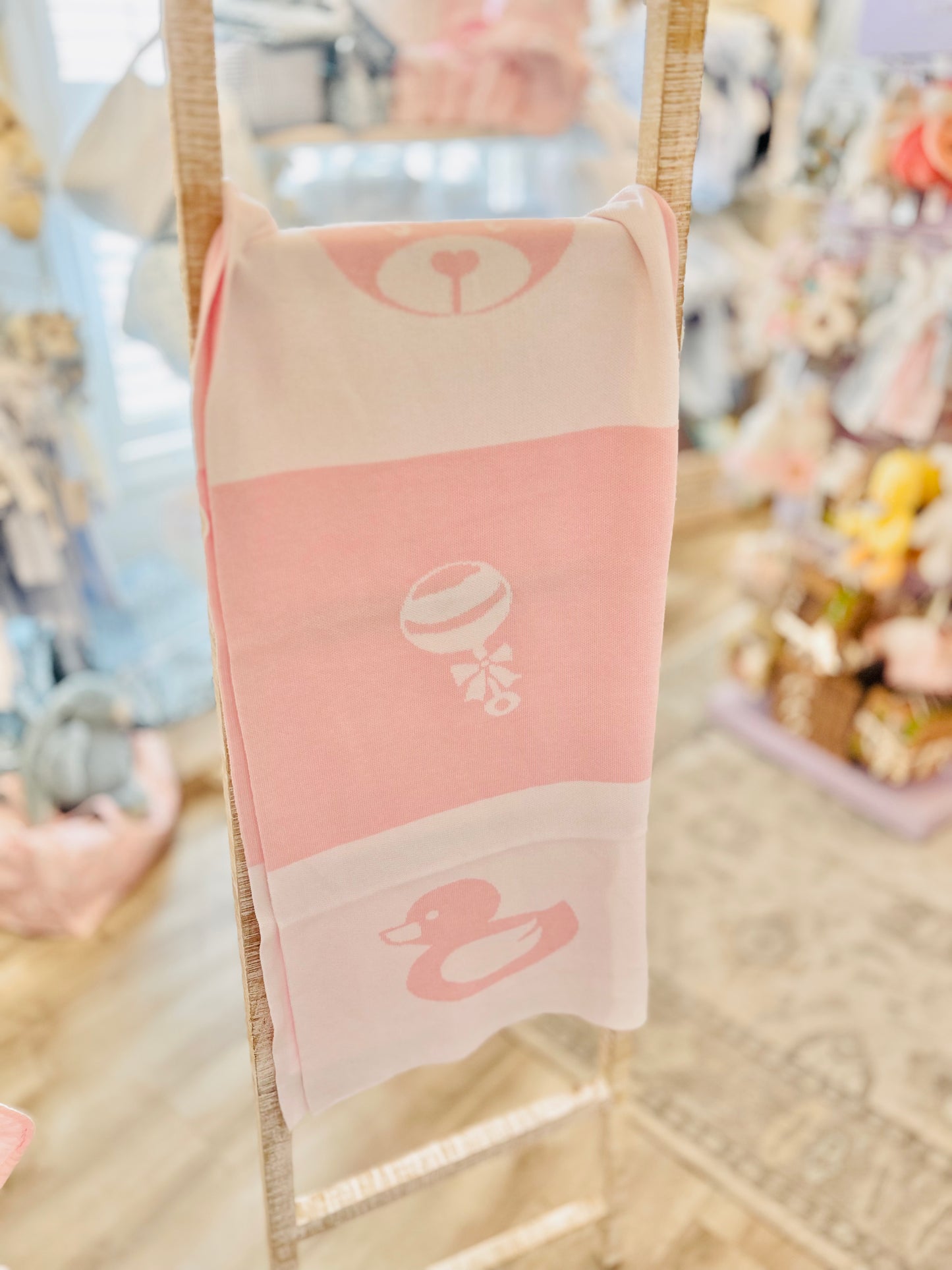 Nursery Block Blanket - Pink