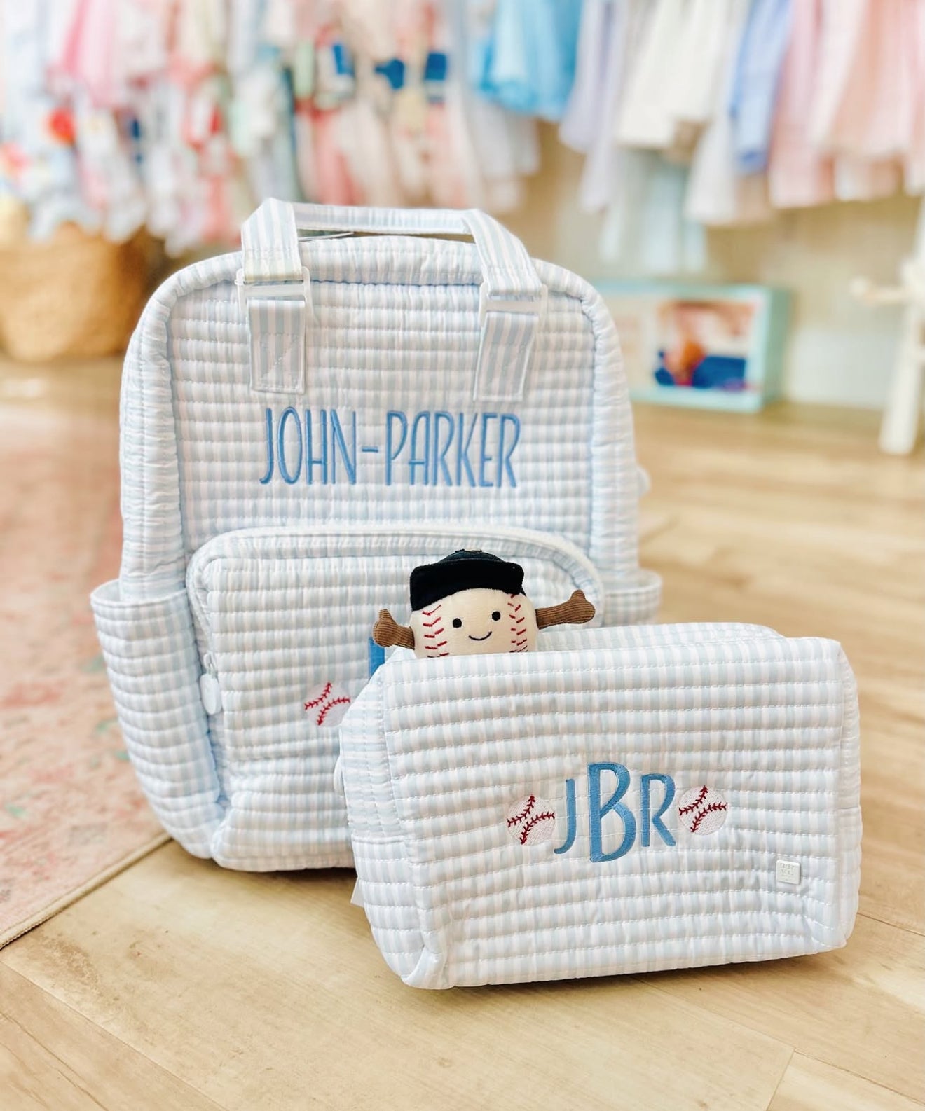 TRVL Quilted Everyday Bag - Pimlico Stripe Blue
