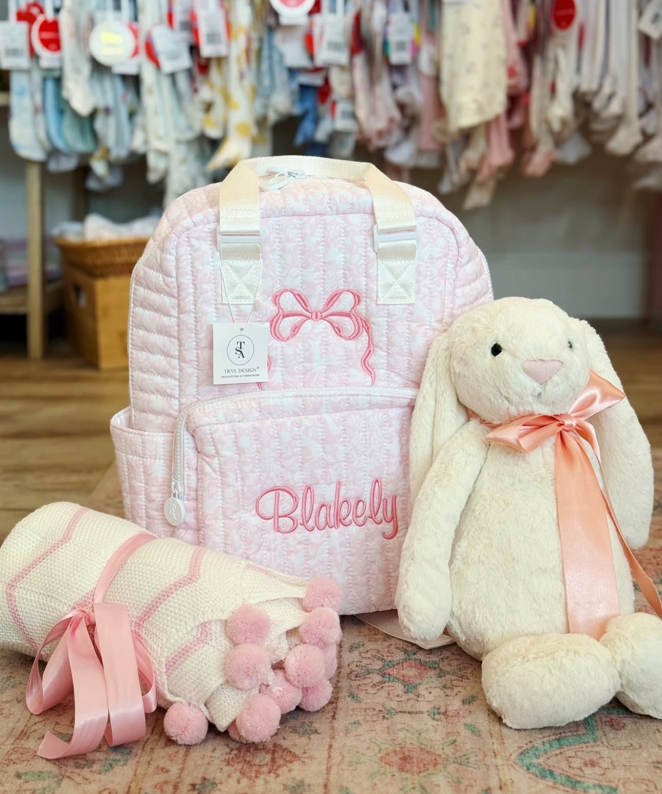 TRVL Quilted All you need bag - Woodland Pink