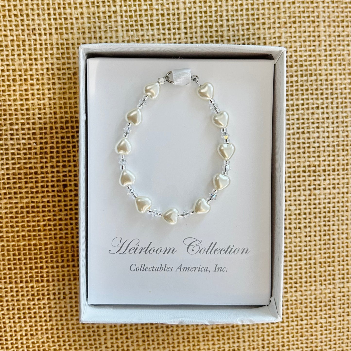 5" Pearl Heart Bracelet