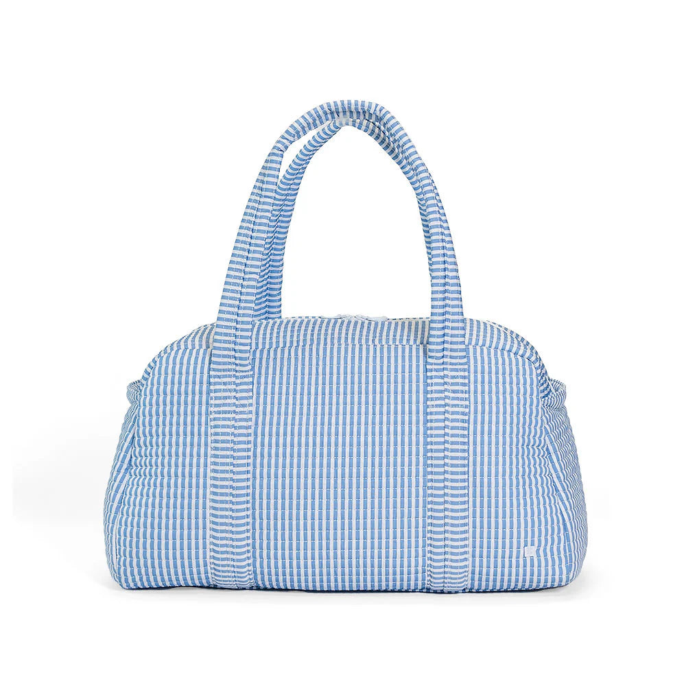 TRVL Chambray Stripe Quilted Duffle