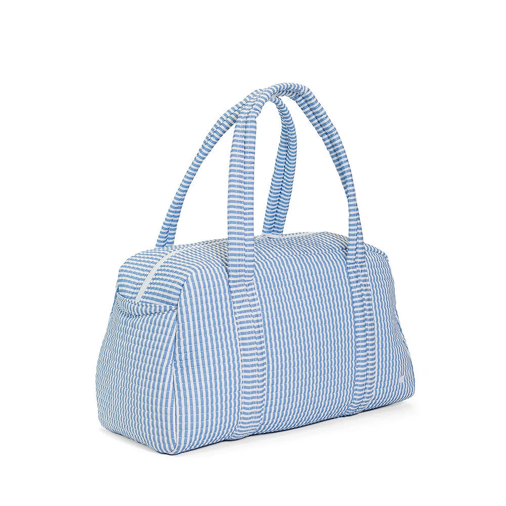 TRVL Chambray Stripe Quilted Duffle