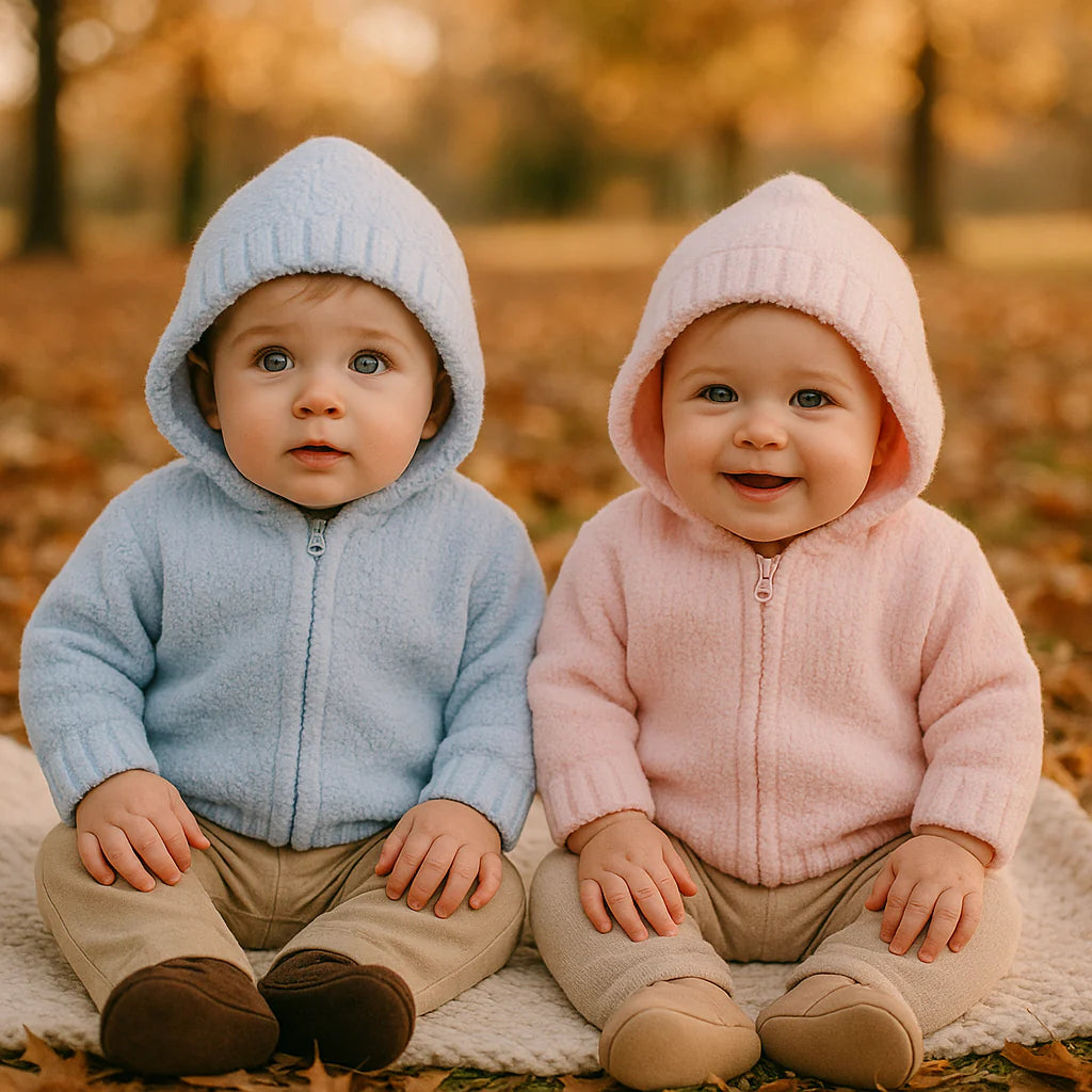 Pink Chenille Hooded Jacket