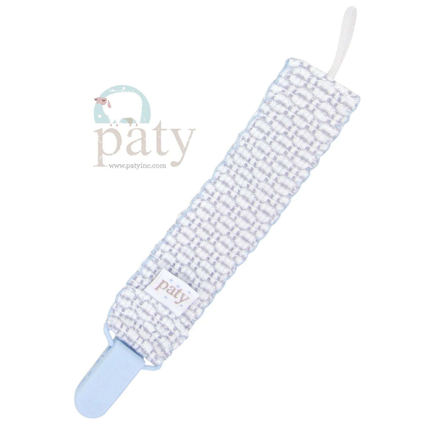 Paty Pacifier Clip Grey/Blue