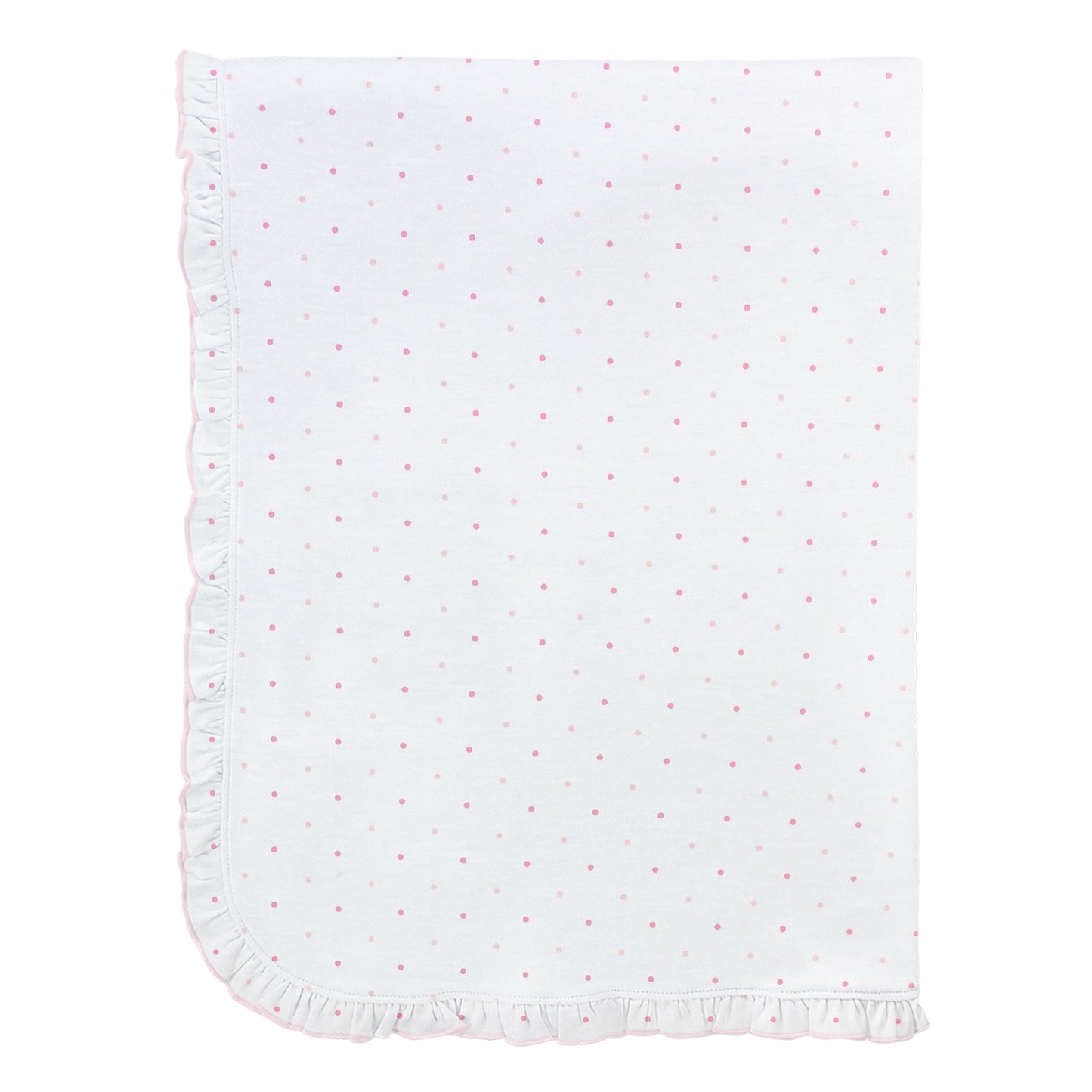 Pink Dots Ruffle Blanket