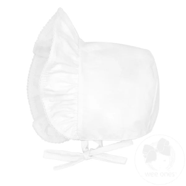 White Ruffle Edge Sun Bonnet