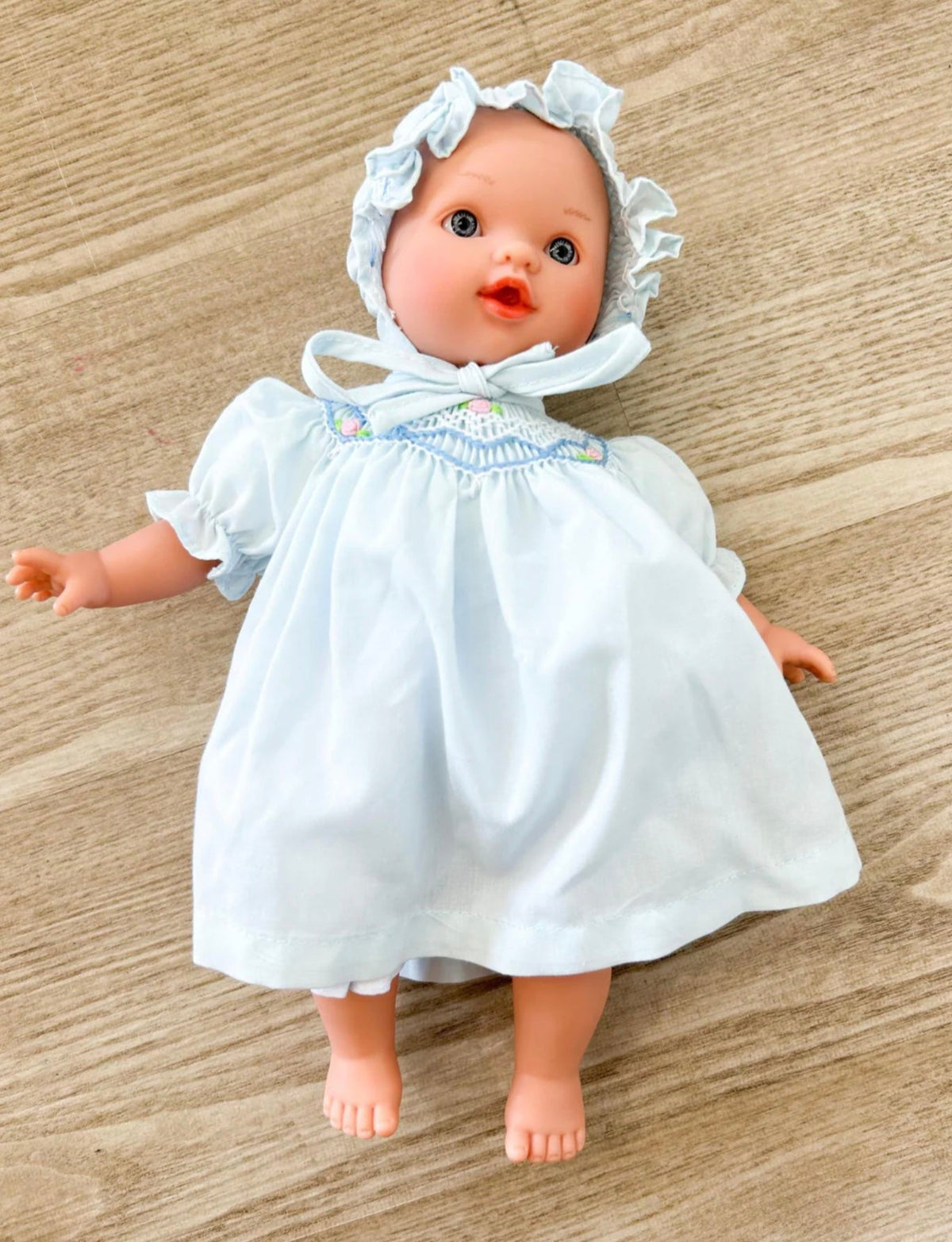 Abby 10” Doll Blue Dress & Bonnet
