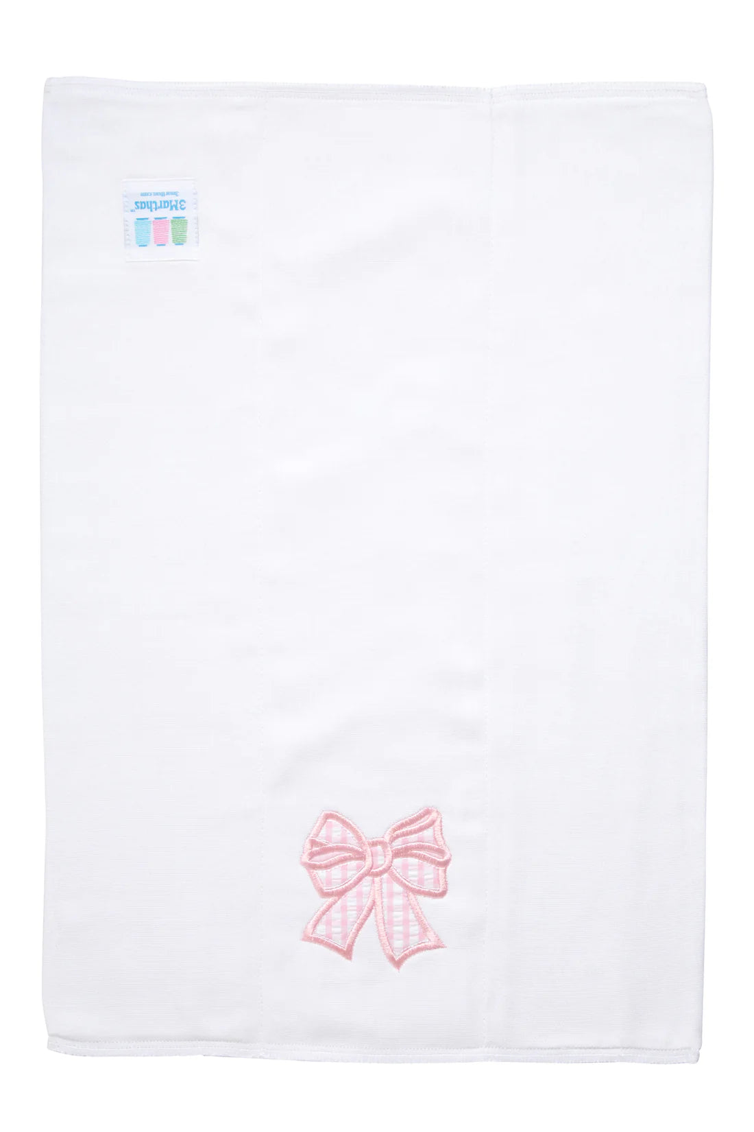 Pink Bow Burp Cloth