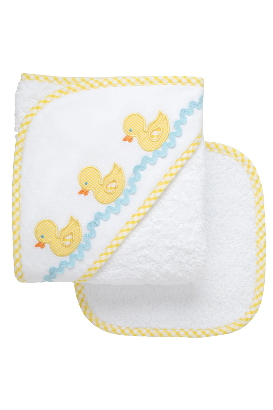 Duck Hooded Towel and washcloth