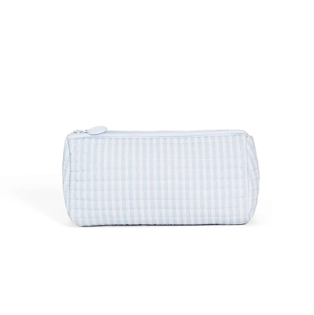 TRVL Quilted Blue Pimlico Stripe Pouchette Bag