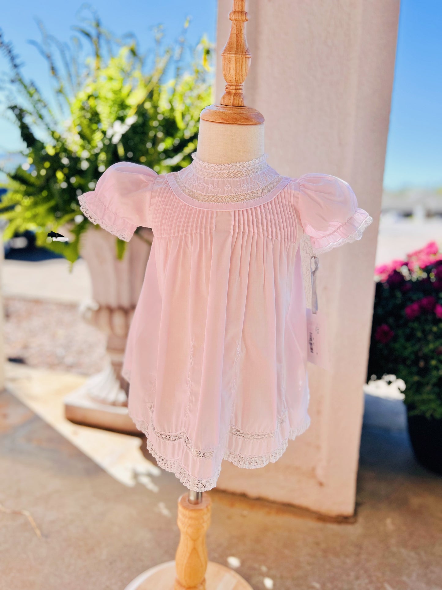 Abigail Heirloom Pink Slip Dress