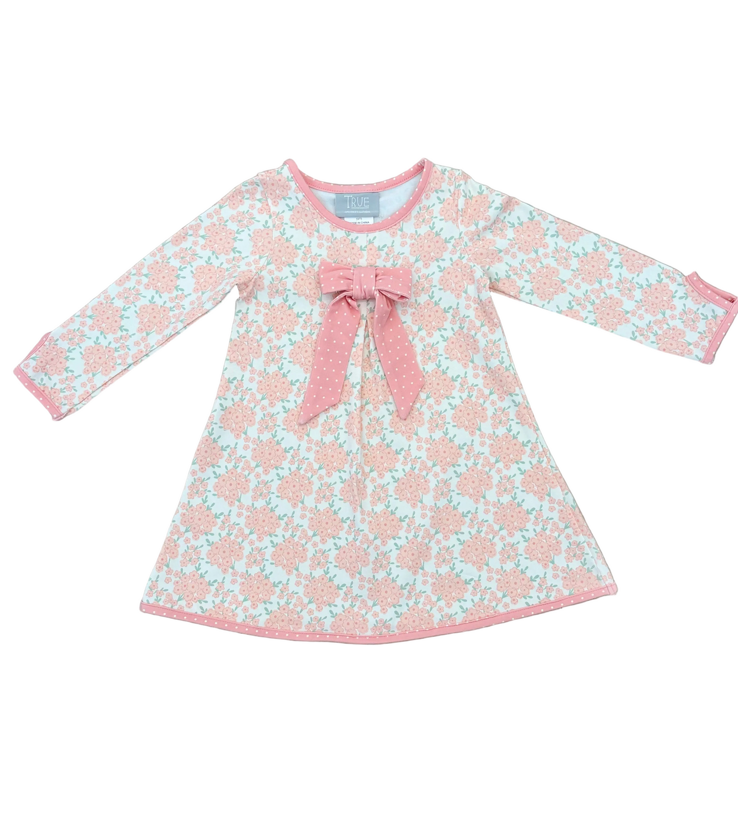 Molly's Pink Floral Bow Dress
