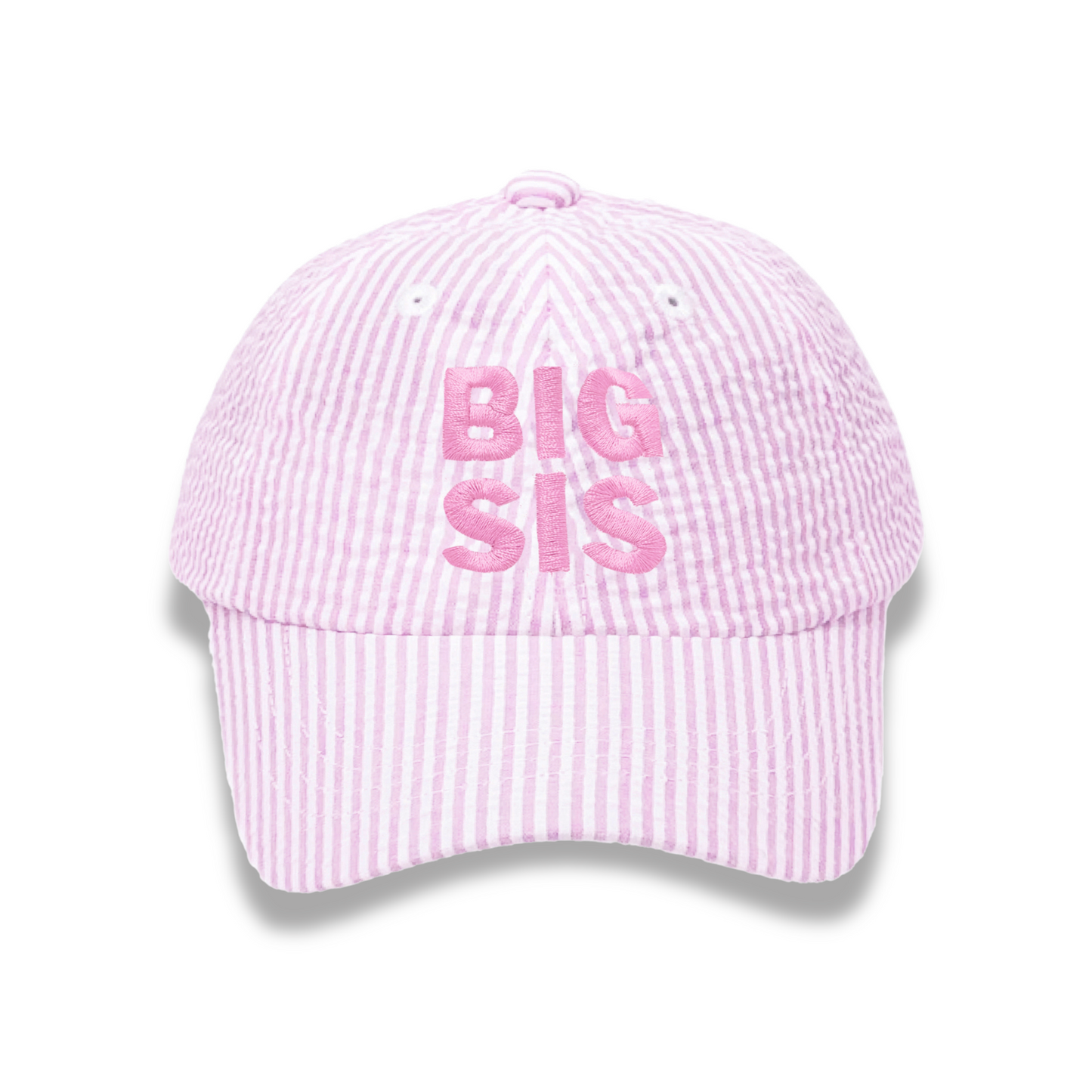 Big Sis Seersucker Hat with Bow