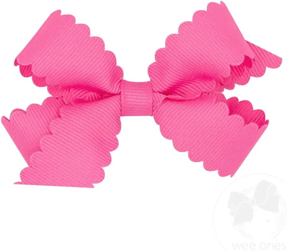 Mini Scalloped Grosgrain Bow