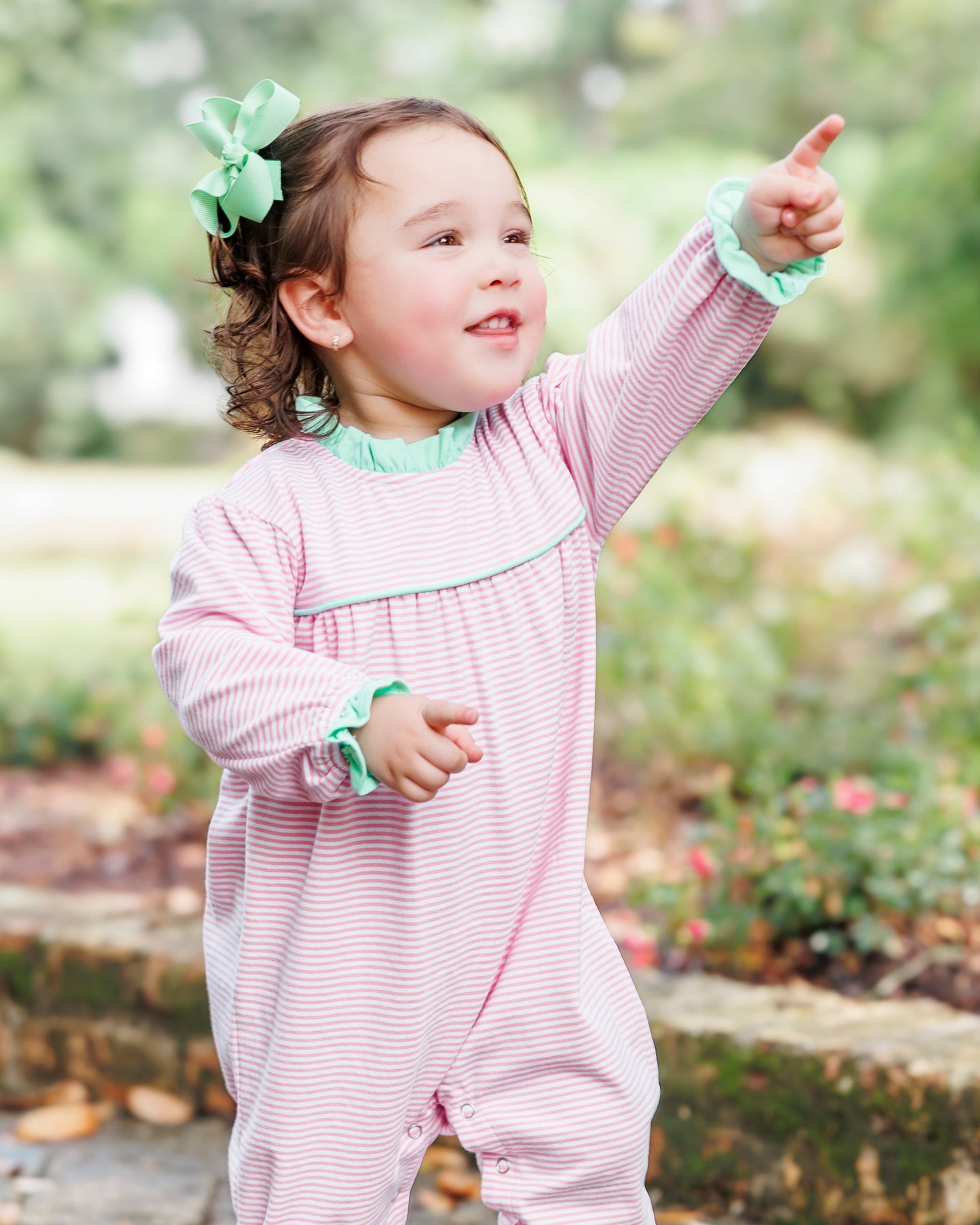Annie Pink/Mint Romper